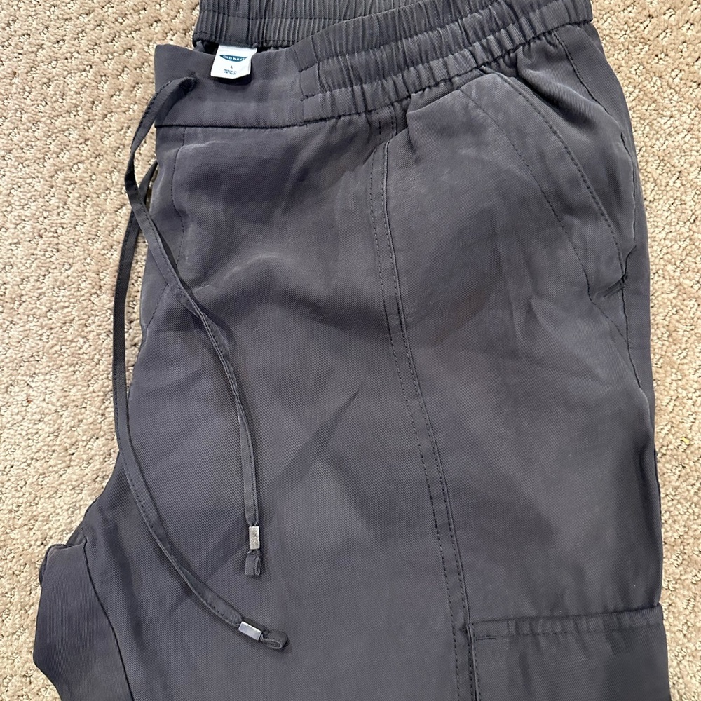 Gray Drawstring Pants - image 1